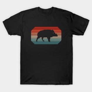 Retro wild boar motif grandpa animals wild boar T-Shirt